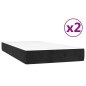 vidaXL Cama box spring con colchón terciopelo negro 200x200 cm vidaXL Cama box spring con colchón terciopelo negro 200x200 cm
