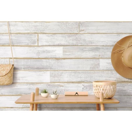Grosfillex Baldosa de pared Accent 9 uds Taiga 15,4x120 cm