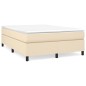 vidaXL Cama box spring con colchón tela color crema 140x190 cm vidaXL Cama box spring con colchón tela color crema 140x190 cm