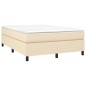 vidaXL Cama box spring con colchón tela color crema 140x190 cm vidaXL Cama box spring con colchón tela color crema 140x190 cm