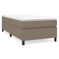 vidaXL Cama box spring con colchón tela gris taupe 100x200 cm vidaXL Cama box spring con colchón tela gris taupe 100x200 cm