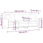 vidaXL Sofá de 3 plazas con cojines tela color crema 180 cm vidaXL Sofá de 3 plazas con cojines tela color crema 180 cm