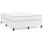 vidaXL Cama box spring con colchón cuero sintético blanco 140x200cm vidaXL Cama box spring con colchón cuero sintético blanco 140x200cm