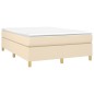 vidaXL Cama box spring con colchón tela color crema 140x190 cm vidaXL Cama box spring con colchón tela color crema 140x190 cm