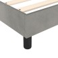 vidaXL Cama box spring con colchón terciopelo gris claro 140x190 cm vidaXL Cama box spring con colchón terciopelo gris claro 140x190 cm