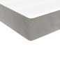 vidaXL Cama box spring con colchón terciopelo gris claro 140x190 cm vidaXL Cama box spring con colchón terciopelo gris claro 140x190 cm