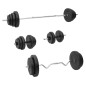 vidaXL Juego de barras y mancuernas con discos 120 kg vidaXL Juego de barras y mancuernas con discos 120 kg