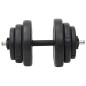 vidaXL Juego de barras y mancuernas con discos 120 kg vidaXL Juego de barras y mancuernas con discos 120 kg