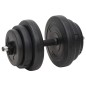 vidaXL Juego de barras y mancuernas con discos 120 kg vidaXL Juego de barras y mancuernas con discos 120 kg