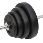 vidaXL Juego de barras y mancuernas con discos 120 kg vidaXL Juego de barras y mancuernas con discos 120 kg