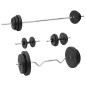 vidaXL Juego de barras y mancuernas con discos 90 kg vidaXL Juego de barras y mancuernas con discos 90 kg