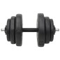 vidaXL Juego de barras y mancuernas con discos 60 kg vidaXL Juego de barras y mancuernas con discos 60 kg