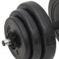 vidaXL Juego de barras y mancuernas con discos 60 kg vidaXL Juego de barras y mancuernas con discos 60 kg
