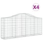 vidaXL Cestas de gaviones 4 uds forma de arco hierro 200x30x80/100 cm vidaXL Cestas de gaviones 4 uds forma de arco hierro 200x30x80/100 cm