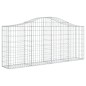 vidaXL Cestas de gaviones 4 uds forma de arco hierro 200x30x80/100 cm vidaXL Cestas de gaviones 4 uds forma de arco hierro 200x30x80/100 cm