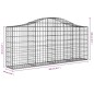 vidaXL Cestas de gaviones 4 uds forma de arco hierro 200x30x80/100 cm vidaXL Cestas de gaviones 4 uds forma de arco hierro 200x30x80/100 cm