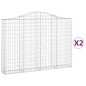 vidaXL Cestas de gaviones 2 uds forma de arco hierro 200x30x140/160 cm vidaXL Cestas de gaviones 2 uds forma de arco hierro 200x30x140/160 cm