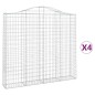 vidaXL Cestas de gaviones 4 uds forma de arco hierro 200x30x180/200 cm vidaXL Cestas de gaviones 4 uds forma de arco hierro 200x30x180/200 cm