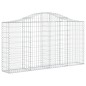 vidaXL Cestas gaviones 20 uds forma de arco hierro 200x30x100/120 cm vidaXL Cestas gaviones 20 uds forma de arco hierro 200x30x100/120 cm