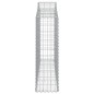 vidaXL Cestas de gaviones 2 uds forma de arco hierro 200x30x100/120 cm