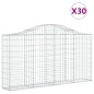 vidaXL Cestas gaviones 30 uds forma de arco hierro 200x30x100/120 cm vidaXL Cestas gaviones 30 uds forma de arco hierro 200x30x100/120 cm