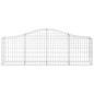 vidaXL Cestas de gaviones 9 uds forma de arco hierro 200x30x60/80 cm