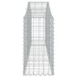 vidaXL Cestas de gaviones 9 uds forma de arco hierro 200x30x60/80 cm