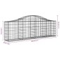 vidaXL Cestas de gaviones 9 uds forma de arco hierro 200x30x60/80 cm