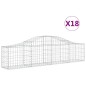 vidaXL Cestas de gaviones 18 uds forma de arco hierro 200x30x40/60 cm vidaXL Cestas de gaviones 18 uds forma de arco hierro 200x30x40/60 cm