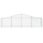 vidaXL Cestas de gaviones 18 uds forma de arco hierro 200x30x40/60 cm vidaXL Cestas de gaviones 18 uds forma de arco hierro 200x30x40/60 cm