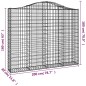 vidaXL Cestas gaviones 2 uds forma de arco hierro 200x30x160/180 cm