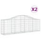 vidaXL Cestas gaviones 2 uds forma de arco hierro 200x30x60/80 cm vidaXL Cestas gaviones 2 uds forma de arco hierro 200x30x60/80 cm