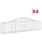 vidaXL Cestas de gaviones 4 uds forma de arco hierro 200x30x40/60 cm vidaXL Cestas de gaviones 4 uds forma de arco hierro 200x30x40/60 cm