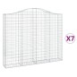 vidaXL Cestas gaviones 7 uds forma de arco hierro 200x30x160/180 cm vidaXL Cestas gaviones 7 uds forma de arco hierro 200x30x160/180 cm