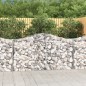 vidaXL Cestas de gaviones 14 uds forma de arco hierro 200x50x100/120cm