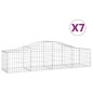 vidaXL Cestas de gaviones 7 uds forma de arco hierro 200x50x40/60 cm vidaXL Cestas de gaviones 7 uds forma de arco hierro 200x50x40/60 cm