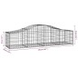 vidaXL Cestas de gaviones 7 uds forma de arco hierro 200x50x40/60 cm vidaXL Cestas de gaviones 7 uds forma de arco hierro 200x50x40/60 cm