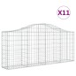 vidaXL Cestas de gaviones 11 uds forma de arco hierro 200x30x80/100 cm vidaXL Cestas de gaviones 11 uds forma de arco hierro 200x30x80/100 cm