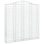 vidaXL Cestas de gaviones 2 uds forma de arco hierro 200x30x200/220 cm vidaXL Cestas de gaviones 2 uds forma de arco hierro 200x30x200/220 cm