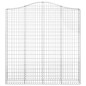 vidaXL Cestas de gaviones 2 uds forma de arco hierro 200x30x200/220 cm vidaXL Cestas de gaviones 2 uds forma de arco hierro 200x30x200/220 cm