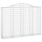 vidaXL Cestas gaviones 20 uds forma de arco hierro 200x30x140/160 cm