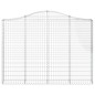 vidaXL Cestas gaviones 20 uds forma de arco hierro 200x30x140/160 cm