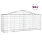 vidaXL Cestas de gaviones 14 uds forma de arco hierro 200x50x80/100 cm vidaXL Cestas de gaviones 14 uds forma de arco hierro 200x50x80/100 cm