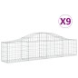 vidaXL Cestas de gaviones 9 uds forma de arco hierro 200x30x40/60 cm vidaXL Cestas de gaviones 9 uds forma de arco hierro 200x30x40/60 cm