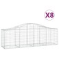 vidaXL Cestas de gaviones 8 uds forma de arco hierro 200x50x60/80 cm vidaXL Cestas de gaviones 8 uds forma de arco hierro 200x50x60/80 cm