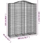 vidaXL Cestas de gaviones 5 uds forma de arco hierro 200x50x220/240 cm vidaXL Cestas de gaviones 5 uds forma de arco hierro 200x50x220/240 cm
