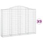 vidaXL Cestas de gaviones 9 uds forma de arco hierro 200x30x140/160 cm vidaXL Cestas de gaviones 9 uds forma de arco hierro 200x30x140/160 cm