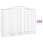 vidaXL Cestas gaviones 10 uds forma de arco hierro 200x50x140/160 cm vidaXL Cestas gaviones 10 uds forma de arco hierro 200x50x140/160 cm