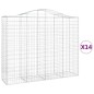 vidaXL Cestas gaviones 14 uds forma de arco hierro 200x50x160/180 cm vidaXL Cestas gaviones 14 uds forma de arco hierro 200x50x160/180 cm