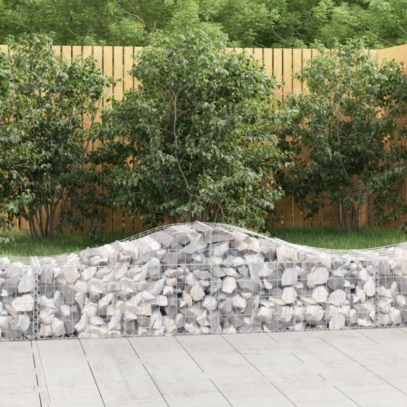 vidaXL Cestas de gaviones 30 uds forma de arco hierro 200x50x40/60 cm vidaXL Cestas de gaviones 30 uds forma de arco hierro 200x50x40/60 cm